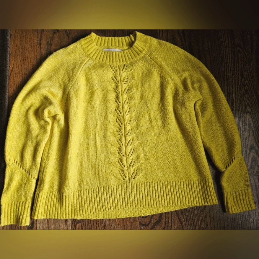 LOFT Pointelle crewneck sweater